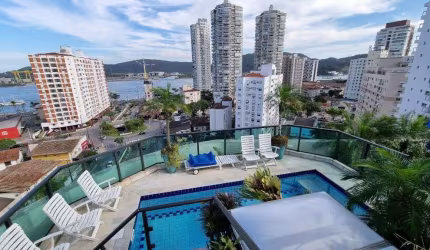 Cobertura com 4 dormitórios à venda, 493 m² por R$ 3.900.000,00 - Ponta da Praia - Santos/SP