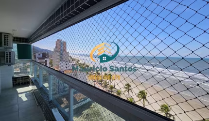 Apartamento em Mongaguá, bairro Vila Anhanguera, semi mobiliado com 2 dormitórios sendo 1 suíte com vista permanente para o mar, Residencial com lazer completo,  piscinas