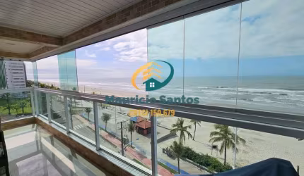 Apartamento em Mongaguá, bairro Vila São Paulo, mobiliado, vista permanente para o mar, 3 dormitórios sendo 1 suíte, sacada gourmet, Residencial com lazer.