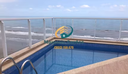 Apartamento Cobertura Duplex em Mongaguá, bairro Jardim Marina, mobiliado, espaçosa com 2 dormitórios sendo 1 suíte, piscina com vista para o mar!! Residencial com lazer!!