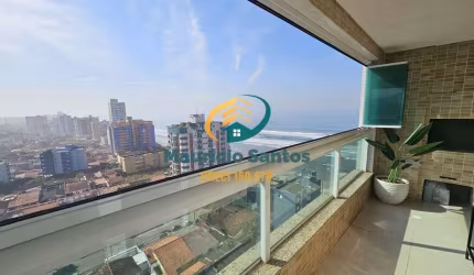 Apartamento em Mongaguá, bairro Vera Cruz, mobiliado e decorado, 2 dormitórios sendo 1 suíte, Residencial com lazer completo, piscina borda infinita