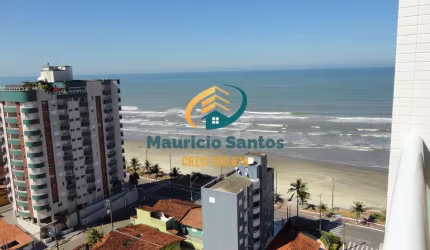 Apartamento em Mongaguá, bairro Vera Cruz, 2 dormitórios sendo 1 suíte, terraço gourmet com vista para o mar, 2 vagas garagem, Residencial frente ao mar e com lazer completo de alto padrão
