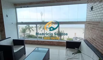 Apartamento em Mongaguá, bairro Vila São Paulo, divisa com Praia Grande, mobiliado, frente ao mar, com 2 dormitórios sendo 1 suíte, Residencial com lazer!