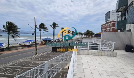 Apartamento em Mongaguá, bairro Vila Atlântica, 1 suíte, lavabo, espaçosa sacada com vista permanente para o mar, Residencial com monitoramento e espaço Grill para o seu lazer!!