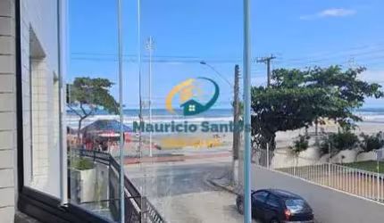 Apartamento em Mongaguá, bairro Vila São Paulo, 1 dormitório, sacada envidraçada com vista mar, Residencial próximo ao Centro, frente ao mar com elevador e garagem.