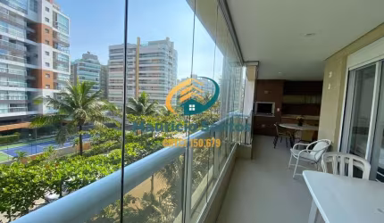 Apartamento Alto Padrão em Bertioga, Riviera de São Lourenço, mobiliado e decorado, 4 dormitórios sendo 2 suítes, ampla sacada gourmet, residencial com lazer completo.