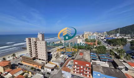 Apartamento em Mongaguá, bairro Centro, mobiliado, 1 suíte, 2 sacadas, despensa, 2 banheiros, excelente padrão e localização, Residencial  com piscina na cobertura.