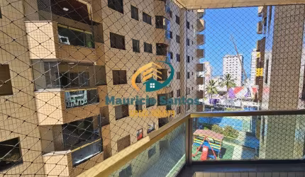 Apartamento em Mongaguá, bairro Jardim Marina, na quadra da praia, semi mobiliado, 2 dormitórios sendo 1 suíte, Residencial com lazer completo, condomínio clube