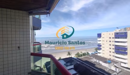 Apartamento em Mongaguá, Centro, vista para o mar, mobiliado, 2 dormitórios sendo 1 suíte, Residencial com salão de jogos e espaço Grill