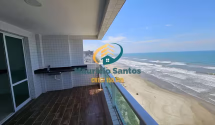 Apartamento em Praia Grande, bairro Balneário Flórida, totalmente frente ao mar, 2 sacadas, 3 dormitórios sendo 1 suíte, lavabo, Residencial com lazer completo frente ao mar!!