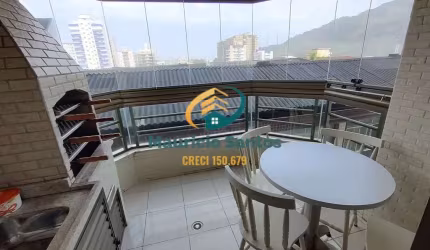 Apartamento em Mongaguá, bairro Jardim Marina, 2 dormitórios sendo 1 suíte, semi mobiliado, Residencial com lazer completo, piscinas aquecidas.
