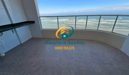 Apartamento em Mongaguá, bairro Vila Atlântica, vista permanente para o mar, 2 dormitórios sendo 1 suíte, sacada frente ao mar, Residencial com lazer completo!!