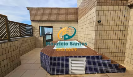 Cobertura Duplex em Mongaguá, bairro Jardim Marina, mobiliada e com 3 dormitórios sendo 2 suítes, piscina e churrasqueiras privativas, Residencial com lazer de Clube e excelente localização!