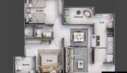 Apartamento para Venda em Ribeirão Preto, Residencial Parque dos Servidores, 2 dormitórios, 1 suíte, 2 banheiros, 1 vaga