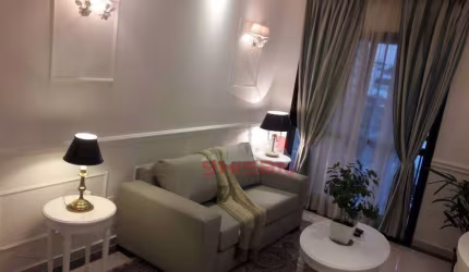 Flat de 34m² em Moema próximo o Shopping Ibirapuera andar médio decorado com moveis de alto luxo