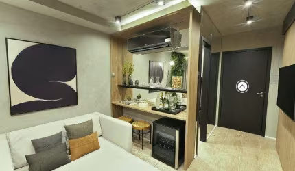 Apartamento no Condomínio Zip Brooklin no Itaim Bibi com 1 dormitório 1 banheiro