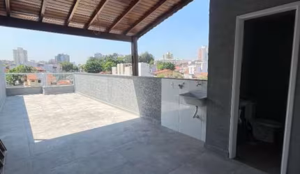 Cobertura à venda em São Pedro, Santo André - SP: 2 quartos, 1 suíte, 3 banheiros, 1 vaga e 90m² de área.