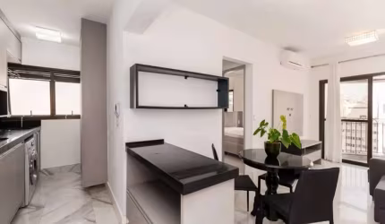 Alugue e viva com Estilo no Coração do Itaim Bibi! Apartamento de 42m² com Suíte e Vaga.