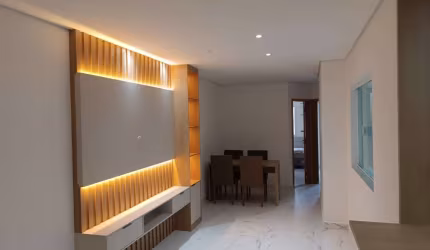 Apartamento á venda 56m² com  2 dormitórios (1 suíte), elevador, 1 vaga, Santo André, SP