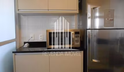 Apartamento de luxo para locação na Cidade Monções, São Paulo-SP: 1 quarto, 1 suíte, 2 salas, 2 banheiros, 1 vaga, 53m².
