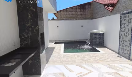 CASA NOVA COM PISCINA  TERRENO INTEIRO 200 M DO MAR ITANHAÉM SP