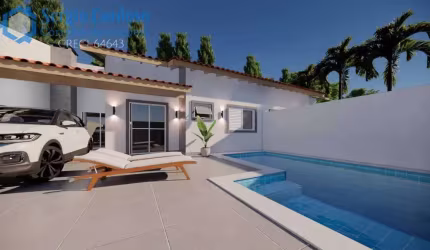 CASA NOVA 60M DO MAR! 2 QUARTOS COM PISCINA ITANHAÉM/SP
