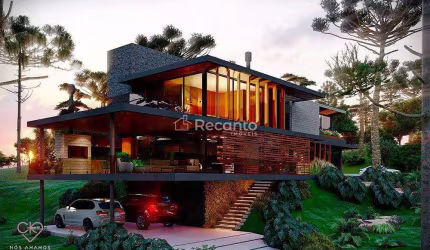 CASA DE 4 DORMITÓRIOS SUÍTES EM GRAMADO NO ASPEN, Aspen Mountain, Gramado - RS