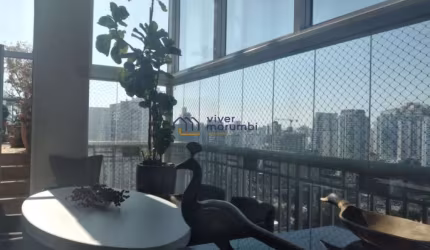 Cobertura duplex assobradada com  pé direito duplo no  Brooklin prédio semi novo aceita permuta.