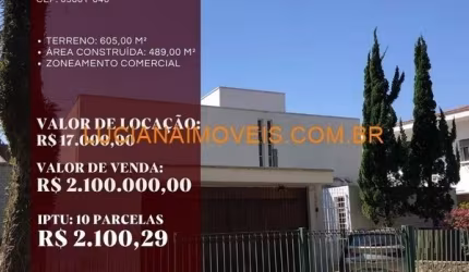 SOBRADO DE 489 M² NO MORUMBI - TERRENO 605 M²