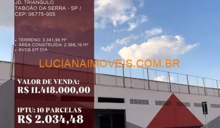 GALPÃO DE 2.368 M² EM TABOÃO DA SERRA