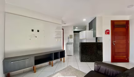 ibeda - Porto Tropical Ponta Negra Sala, cozinha, suite, quarto, 57m2 mobiliado