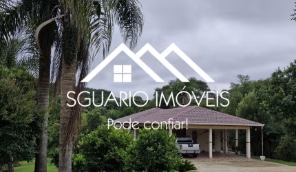 R$ 950 MIL - CHÁCARA 8.794 m² C/MATRÍCULA, CASA 230 m², 2 TANQUES DE PEIXES E RIACHO, MANDIRITUBA/PR.