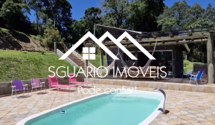 R$ 300 MIL (ESTUDA VEÍCULO/TERRENO) - CHÁCARA 2.748 m², CASA ALVENARIA 70 m² E PISCINA, MANDIRITUBA/PR.