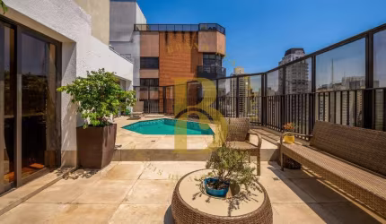 Primorosa cobertura duplex, com vista 360°, localizada no Jardim América.
