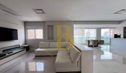 Apartamento mobiliado para locação de 161 m², 3 suítes e 3 vagas no Campo Belo.