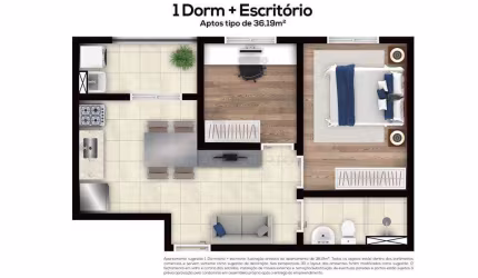 Um Viva Clube na medida pra quem sabe o que quer - 1 dormitório + escritório