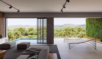 Casa - Cond. Golf Village / Fazendinha - Zero Km! Moderna, integrada, vista espetacular!