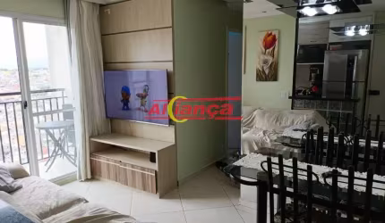 Lindo Apartamento com 70 m² de 3 dormitórios, sendo 1 suíte e sacada no Fatto Faria Lima - Guarulhos