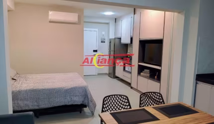 Studio Guarulhos Centro  Semi mobiliado  com varanda gourmet , 1 vaga ?