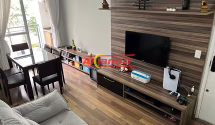 Lindo Apartamento Mobiliado com Varanda Gourmet no Uni Bosque Maia em Guarulhos