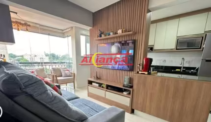 Apto de 59m², 2 dormitórios (1 suíte), 1 vaga- Bom Clima- Guarulhos-Sp.