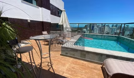 Itaigara, Cobertura Duplex 4 suítes com 322 m² e 5 vagas de garagem.
