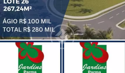 Lote Condomínio Jardins Parma, liberado para construir codigo: 44006