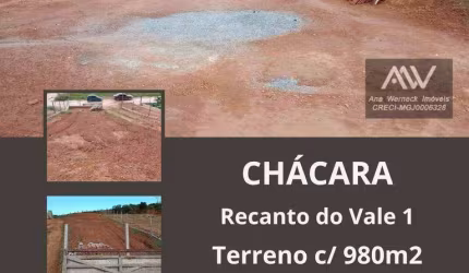 Terreno à venda, 980 m² por R$ 15.000 de entrada - Chácara - Chácara/MG