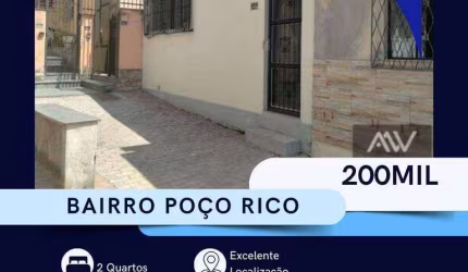 Casa com 2 dormitórios à venda, 77 m² por R$ 200.000,00 - Poço Rico - Juiz de Fora/MG