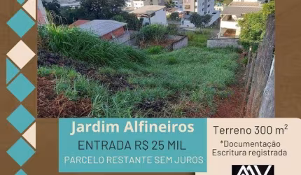 Terreno à venda, 300 m² por R$ 25.000 de entrada - Jardim dos Alfineiros - Juiz de Fora/MG
