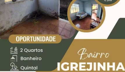 Casa com 2 dormitórios à venda, 80 m² por R$ 30.000 de entrada - Igrejinha - Juiz de Fora/MG