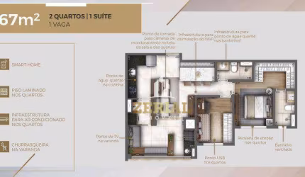 Apartamento com 2 dormitórios à venda, 67 m² por R$ 925.921,00 - Ipiranga - São Paulo/SP