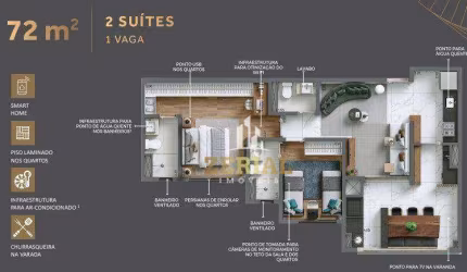 Apartamento com 2 dormitórios à venda, 72 m² por R$ 1.020.862,00 - Vila Dom Pedro I - São Paulo/SP