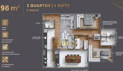 Apartamento com 3 dormitórios à venda, 98 m² por R$ 1.344.279,00 - Vila Dom Pedro I - São Paulo/SP